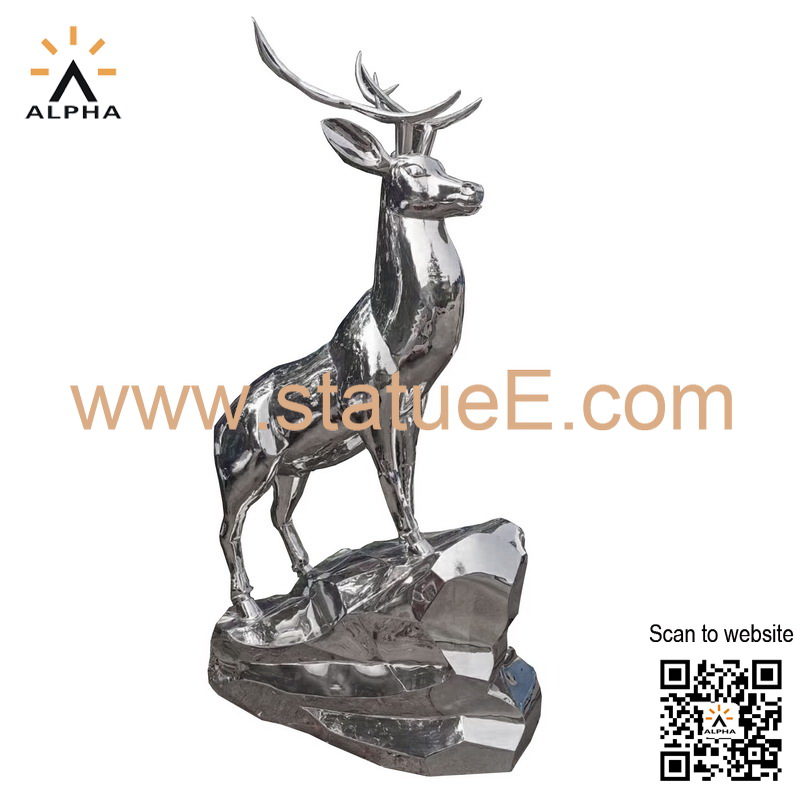 metal deer sculpture